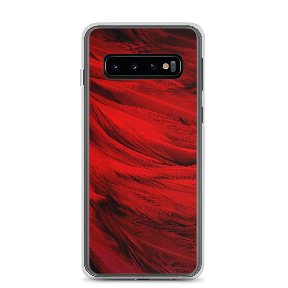 Samsung Galaxy S10 Red Feathers Samsung Case by Design Express