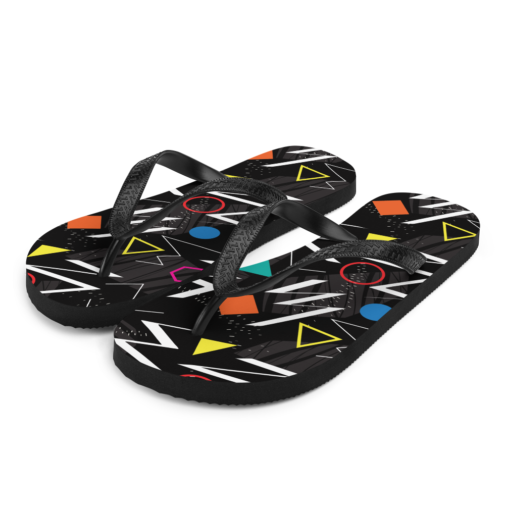 S Mix Geometrical Pattern Flip-Flops by Design Express