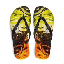 Abstract 02 Orange Lime Flip-Flops by Design Express