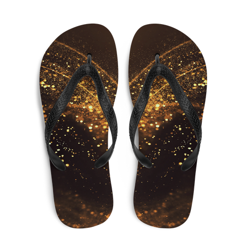 Gold Swirl Flip-Flops by Design Express