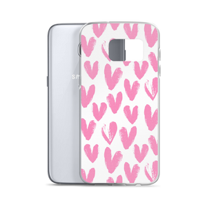 Pink Heart Pattern Samsung Case by Design Express
