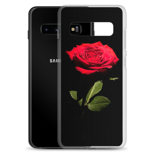 Red Rose on Black Samsung Case by Design Express