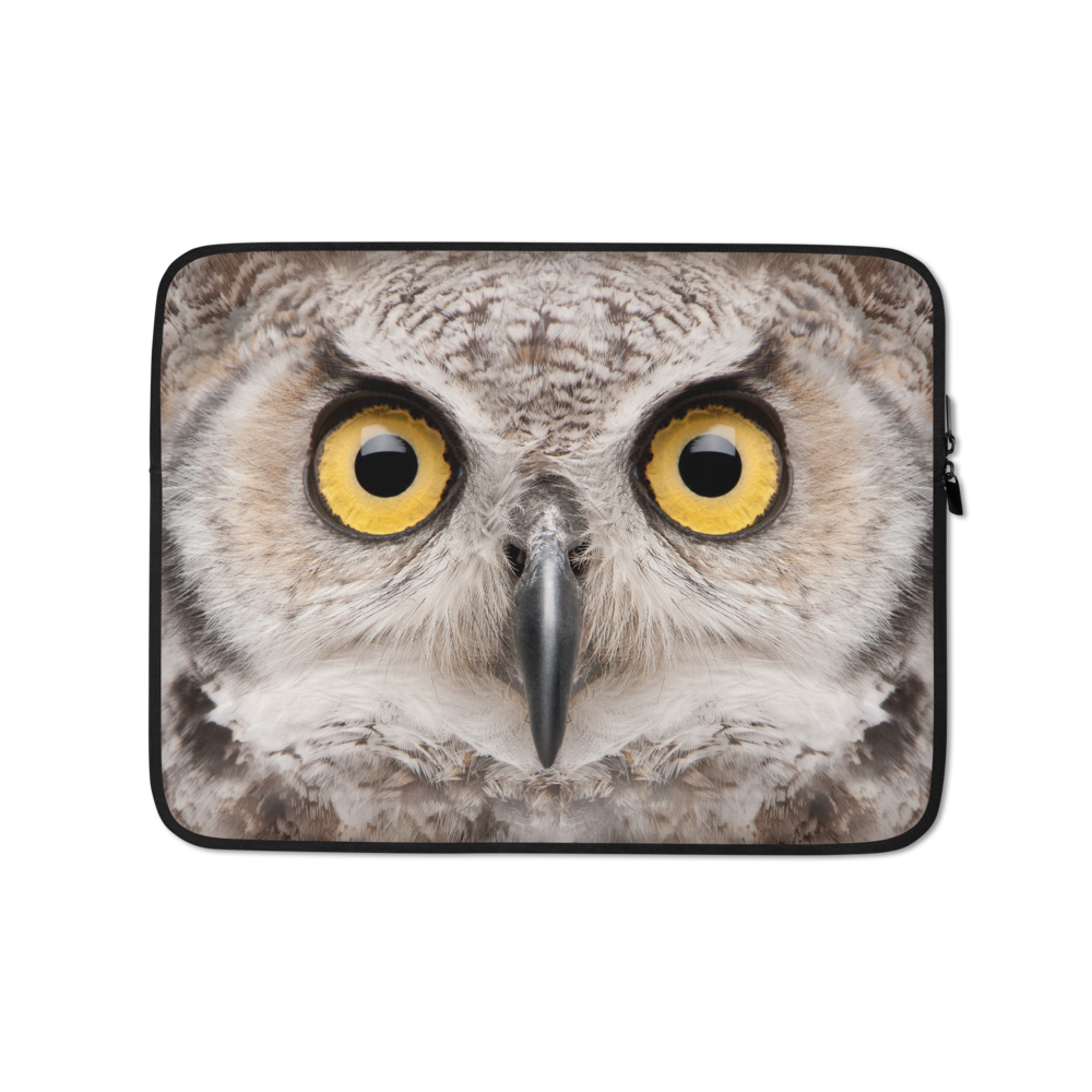 13 in Great Horned Owl Laptop Sleeve by Design Express