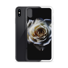 White Rose on Black iPhone Case by Design Express