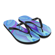 Purple Blue Watercolor Flip-Flops by Design Express