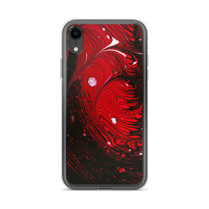 iPhone XR Black Red Abstract iPhone Case by Design Express