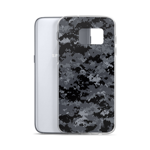 Dark Grey Digital Camouflage Print Samsung Case by Design Express