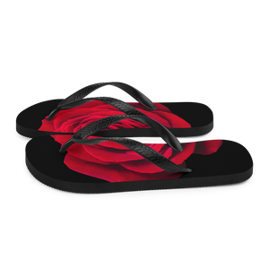 Charming Red Rose Flip-Flops by Design Express