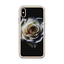 White Rose on Black iPhone Case by Design Express