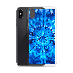 Psychedelic Blue Mandala iPhone Case by Design Express