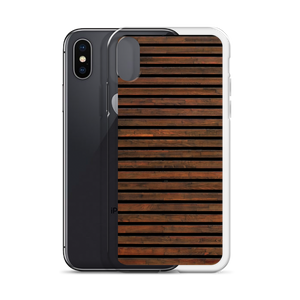 Horizontal Brown Wood iPhone Case by Design Express