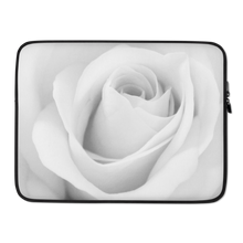 15 in White Rose Laptop Sleeve by Design Express