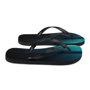 Blue Black Feathers Flip-Flops by Design Express