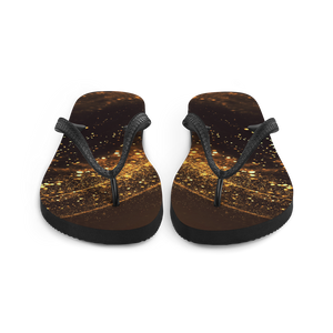 Gold Swirl Flip-Flops by Design Express