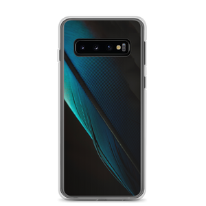 Samsung Galaxy S10 Blue Black Feather Samsung Case by Design Express