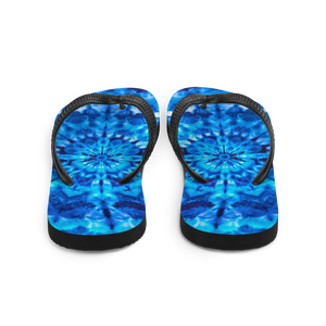 Psychedelic Blue Mandala Flip-Flops by Design Express