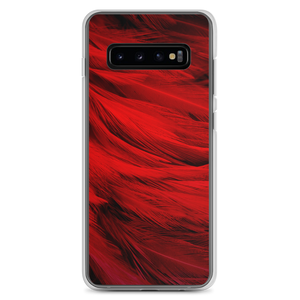 Samsung Galaxy S10+ Red Feathers Samsung Case by Design Express