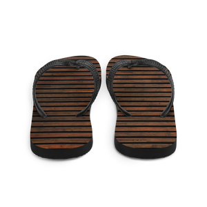 Horizontal Brown Wood Flip-Flops by Design Express