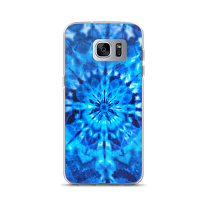 Samsung Galaxy S7 Edge Psychedelic Blue Mandala Samsung Case by Design Express