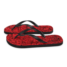 Red Rose Pattern Flip-Flops by Design Express