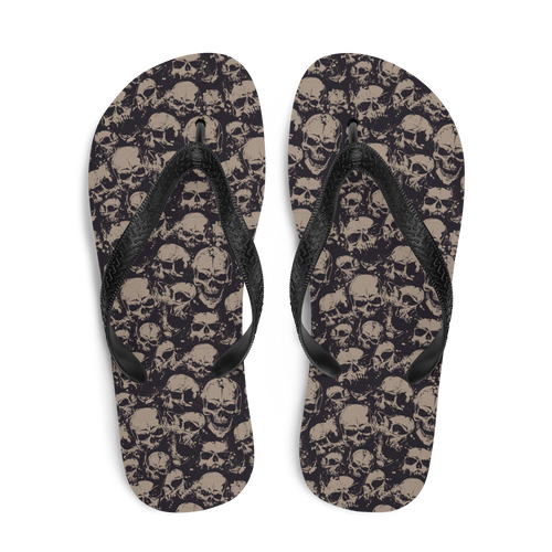 Skull Pattern Flip-Flops by Design Express