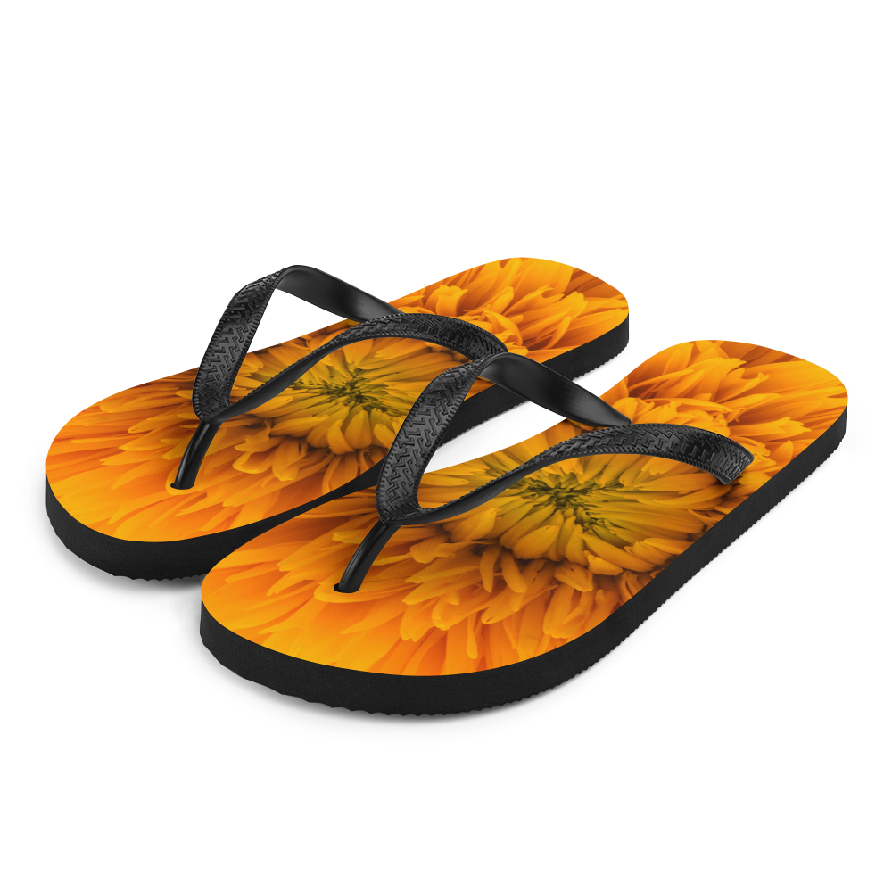 S Yellow Flower Flip-Flops by Design Express