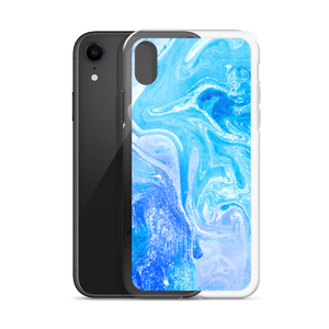 Blue Watercolor Marble iPhone Case by Design Express