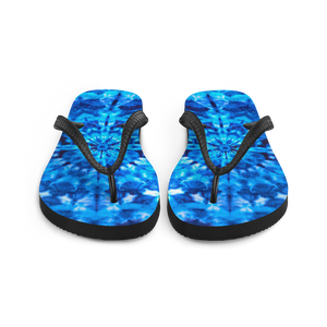 Psychedelic Blue Mandala Flip-Flops by Design Express