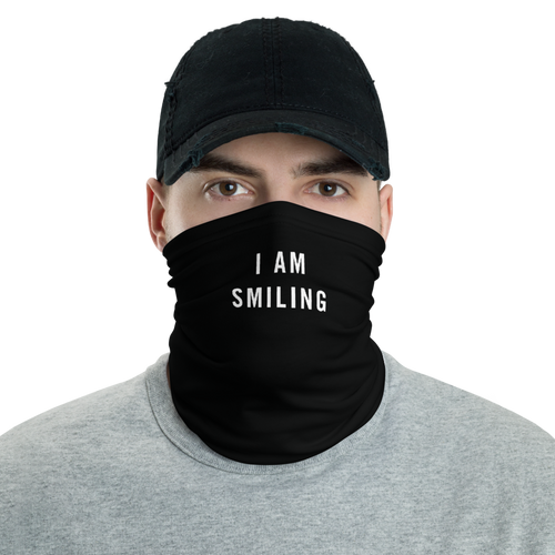 Default Title I Am Smiling Neck Gaiter Masks by Design Express