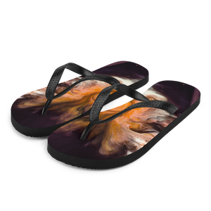 S Abstract Painting Flip-Flops by Design Express