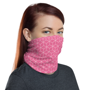 Diamond Candy Pink Pattern Neck Gaiter Masks by Design Express
