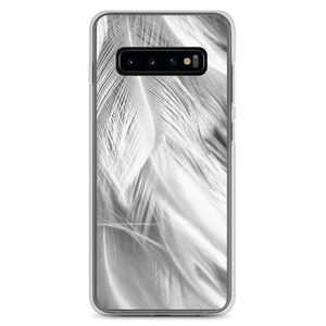 Samsung Galaxy S10+ White Feathers Samsung Case by Design Express