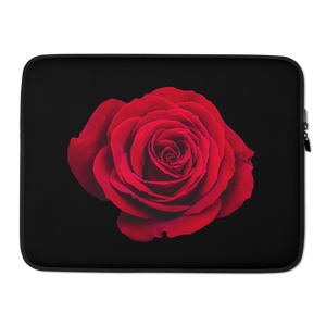 15 in Charming Red Rose Laptop Sleeve by Design Express