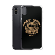 United States Of America Eagle Illustration Reverse Gold iPhone Case iPhone Cases by Design Express