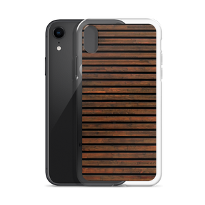 Horizontal Brown Wood iPhone Case by Design Express