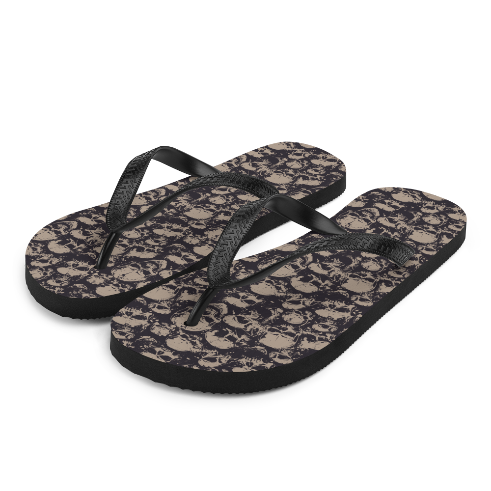 S Skull Pattern Flip-Flops by Design Express