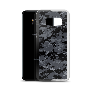 Dark Grey Digital Camouflage Print Samsung Case by Design Express
