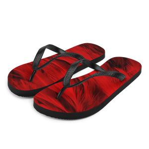 S Red Feathers Flip-Flops by Design Express
