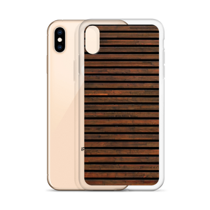 Horizontal Brown Wood iPhone Case by Design Express