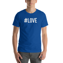 True Royal / S Hashtag #LOVE Short-Sleeve Unisex T-Shirt by Design Express