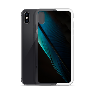 Blue Black Feather iPhone Case by Design Express