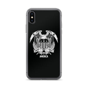 iPhone X/XS United States Of America Eagle Illustration Reverse iPhone Case iPhone Cases by Design Express
