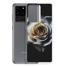 White Rose on Black Samsung Case by Design Express
