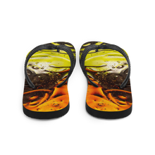 Abstract 02 Orange Lime Flip-Flops by Design Express