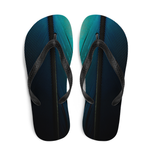 Blue Black Feathers Flip-Flops by Design Express