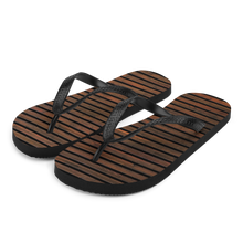 S Horizontal Brown Wood Flip-Flops by Design Express