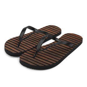 S Horizontal Brown Wood Flip-Flops by Design Express