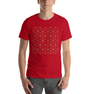 Red / S Diamonds Patterns Short-Sleeve Unisex T-Shirt by Design Express