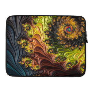 15 in Colourful Fractals Laptop Sleeve by Design Express