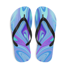 Purple Blue Watercolor Flip-Flops by Design Express
